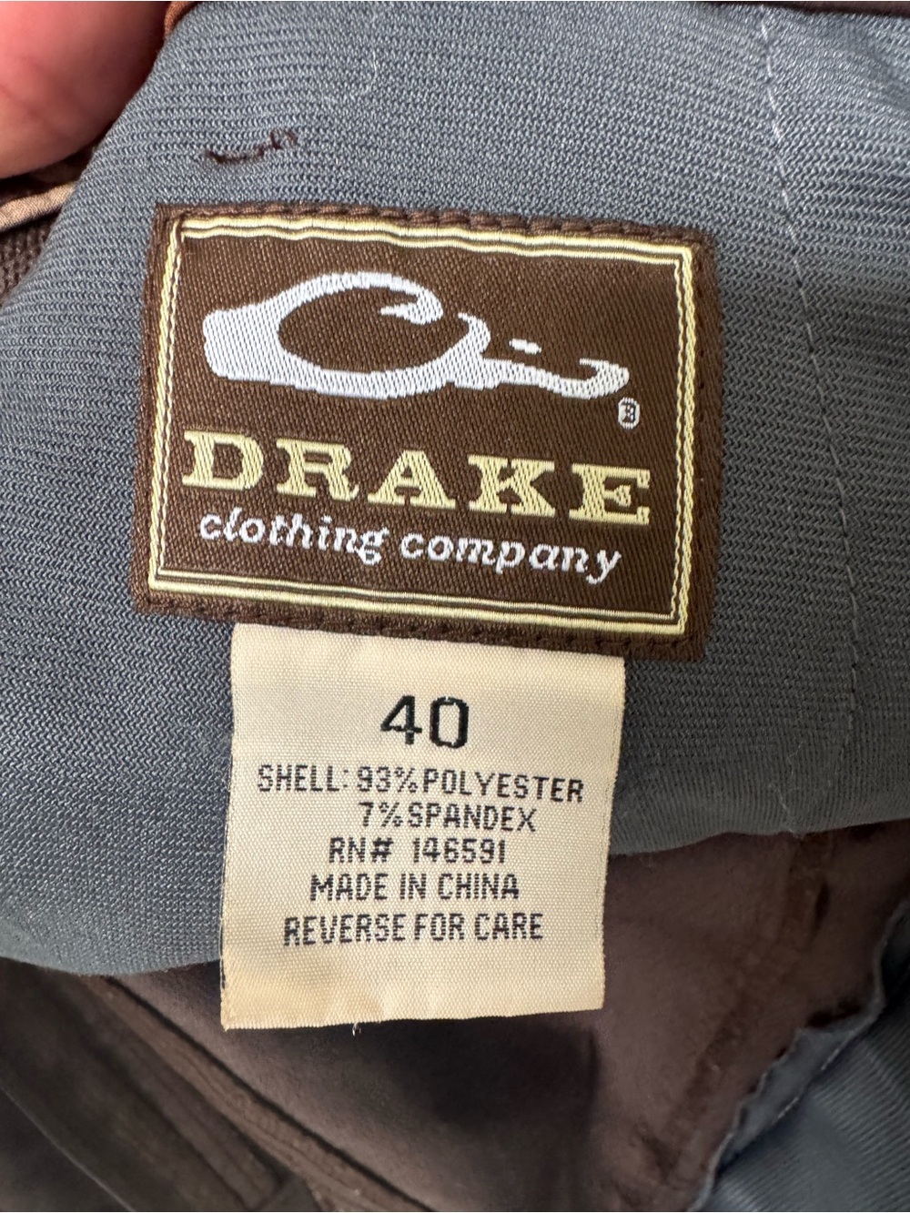 Drake Clothing Company Men's Brown Performance pants